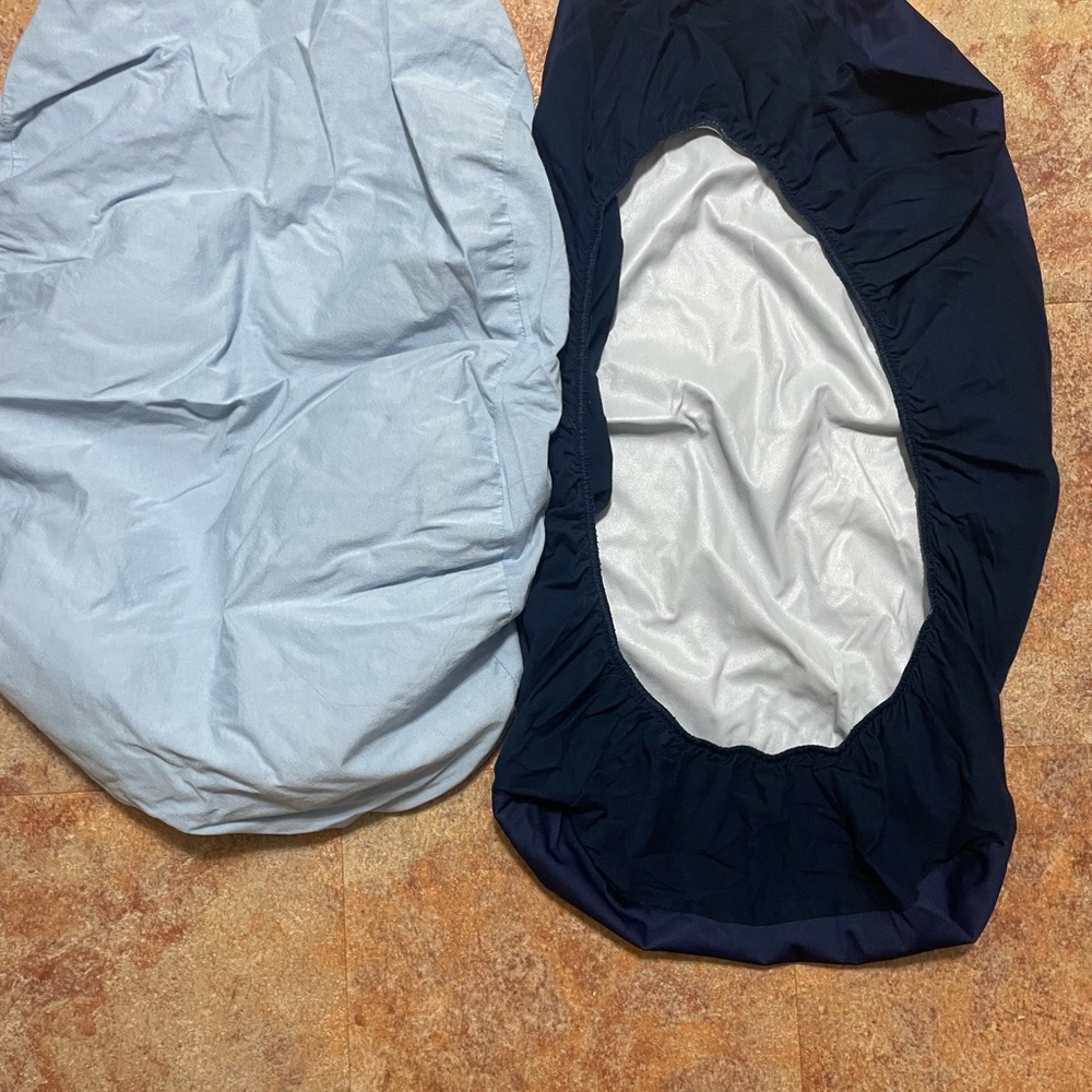 Two waterproof changing mat fitted sheets
